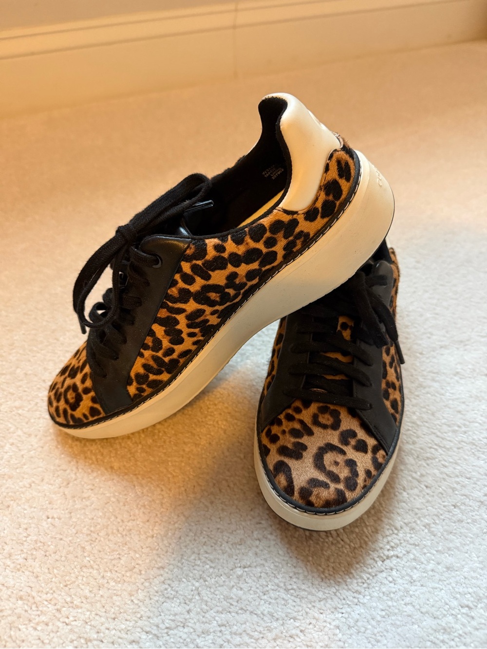 Cole Haan Leopard-Print Low-Top Sneakers with Black and White Accents 🖤